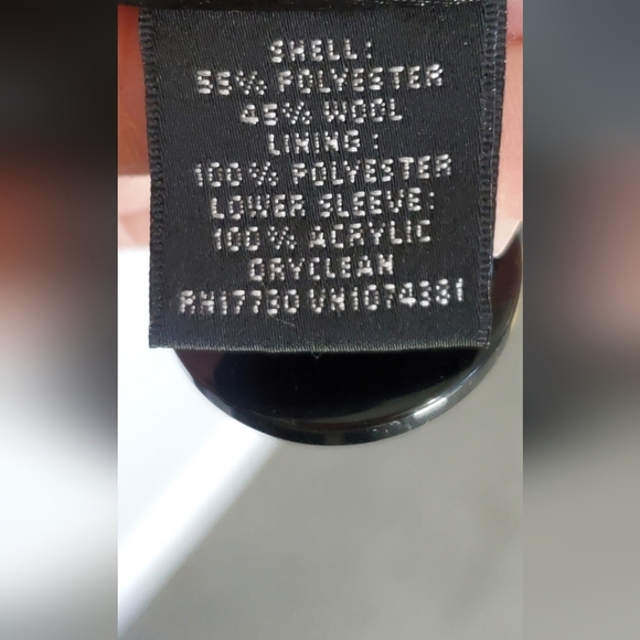 Mossimo Heathered Gray & Black Wool Blend Long Over Coat Trench Coat Size Large - Picture 10 of 10